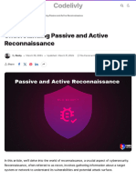 Understanding Passive and Active Reconnaissance - Codelivly