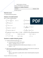 Solutions To Calculus Tutorial 2