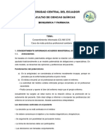 Universidad Central Del Ecuador: Facultad de Ciencias Químicas Bioquimica Y Farmacia