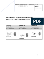 Procedimiento de Preparacion y Respuesta Ante Emergencias