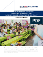 Formative Assessment Training Learning Manual