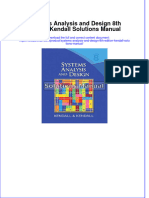 Systems Analysis and Design 8th Edition Kendall Solutions Manual All Chapters