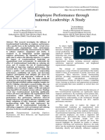 Enhancing Employee Performance Through Transformational Leadership: A Study