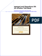 Hotel Management and Operations 5th Edition OFallon Test Bank All Chapters