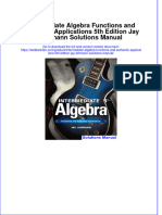 Full Download Intermediate Algebra Functions and Authentic Applications 5th Edition Jay Lehmann Solutions Manual All Chapter 2024 PDF