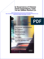 Corporate Governance of Chinese Multinational Corporations: Case Studies 1st Ed. Edition Runhui Lin Full Chapter Instant Download