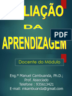 AVALIAÇÃO DA APRENDIZAGEM I-CONCEITOS (Recuperado)