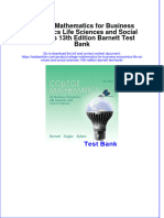 Full Download College Mathematics For Business Economics Life Sciences and Social Sciences 13th Edition Barnett Test Bank All Chapter 2024 PDF