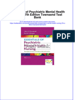 Full Download Essentials of Psychiatric Mental Health Nursing 7th Edition Townsend Test Bank All Chapter 2024 PDF