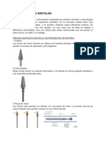 Tipos de Fresas Dentales