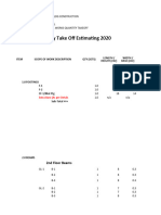 Quantity Takeoff Template