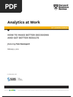 Analytics at Work - How To Make Better Decision and Get Better Results