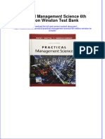 Practical Management Science 6th Edition Winston Test Bank All Chapters