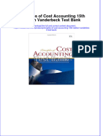 Principles of Cost Accounting 15th Edition Vanderbeck Test Bank All Chapters