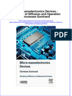 Full Download Micro-Nanoelectronics Devices: Modeling of Diffusion and Operation Processes Gontrand File PDF All Chapter On 2024