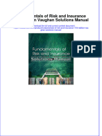 Fundamentals of Risk and Insurance 11th Edition Vaughan Solutions Manual All Chapters