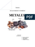 TRABAJO Metales Ferrosos y No Ferrosos