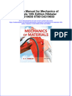 The Download Solution Manual For Mechanics of Materials 10th Edition Hibbeler 0134319656 9780134319650 Full Chapter New 2024