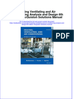 Heating Ventilating and Air Conditioning Analysis and Design 6th Edition McQuiston Solutions Manual All Chapters