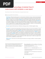 Orthodontic Camouflage of Skeletal Class III Malocclusion With Miniplate: A Case Report