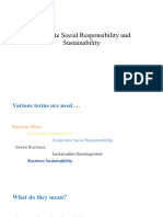 Corporate Social Responsibility and Sustainability