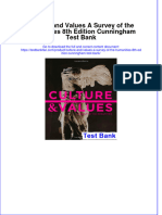 Full Download Culture and Values A Survey of The Humanities 8th Edition Cunningham Test Bank All Chapter 2024 PDF