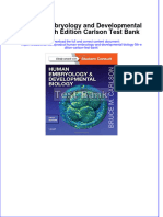 Human Embryology and Developmental Biology 5th Edition Carlson Test Bank All Chapters