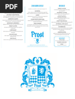 Prost DC Dinner Menu