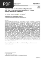 Impacts of An AI Based Chabot On College Students' After Class Review, Academic Performance, Self Efficacy, Learning Attitude, and Motivation