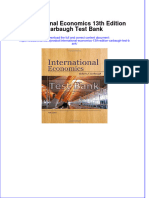 International Economics 13th Edition Carbaugh Test Bank All Chapters