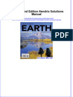 Full Download EARTH 2 2nd Edition Hendrix Solutions Manual All Chapter 2024 PDF