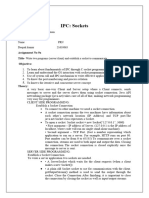 IPC: Sockets: Assignment No 9a Title Objective