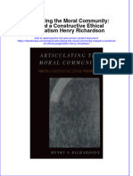 Full Download Articulating The Moral Community: Toward A Constructive Ethical Pragmatism Henry Richardson File PDF All Chapter On 2024