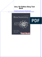 Biochemistry 7th Edition Berg Test Bank All Chapters