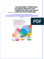 Test Bank For Essentials of Marketing Research Putting Research Into Practice 1st Edition by Clow and James ISBN 1412991307 9781412991308