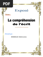 Expose Sur La Comprehension de L - Ecrit