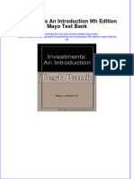 Investments An Introduction 9th Edition Mayo Test Bank All Chapters