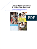 Invitation To Social Research How Its Done 5th Edition Adler Test Bank All Chapters