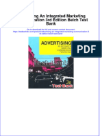 Advertising An Integrated Marketing Communication 3rd Edition Belch Test Bank All Chapters