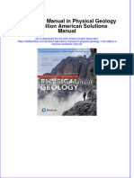 Laboratory Manual in Physical Geology 11th Edition American Solutions Manual All Chapters