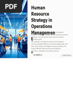 Human Resource Strategy in Operations Management