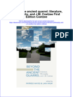 Full Download Beyond The Ancient Quarrel: Literature, Philosophy, and J.M. Coetzee First Edition Coetzee File PDF All Chapter On 2024