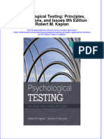 Full Download Psychological Testing: Principles, Applications, and Issues 9th Edition Robert M. Kaplan File PDF All Chapter On 2024