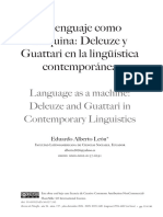 El Lenguaje Como Maquina Deleuze y Guattari en La