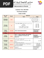 10th HSD Grade Schedule