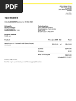 Tax Invoice For JBD BBMFTU