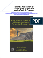 Full Download Environmental Assessment of Renewable Energy Conversion Technologies Paris A. Fokaides File PDF All Chapter On 2024