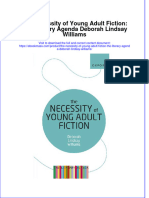 Full Download The Necessity of Young Adult Fiction: The Literary Agenda Deborah Lindsay Williams File PDF All Chapter On 2024