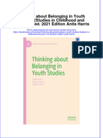 Thinking About Belonging in Youth Studies (Studies in Childhood and Youth) 1st Ed. 2021 Edition Anita Harris Full Chapter Instant Download