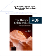 Full Download The History of Hylomorphism: From Aristotle To Descartes 1st Edition David Charles File PDF All Chapter On 2024